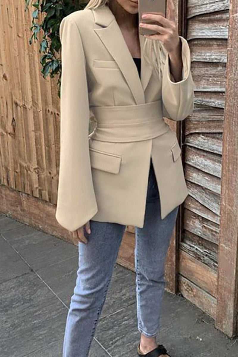 Bohonini Casual Patchwork Turn-back Collar Outerwear Jacket