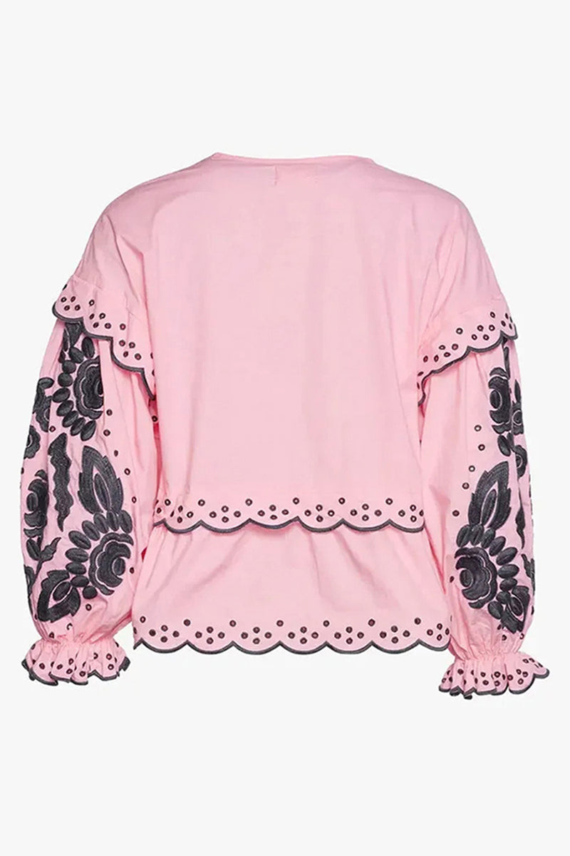 Casual Solid Color Hollow Out Lace Up Patchwork V Neck Blouses(3 Colors) - Fashionpara