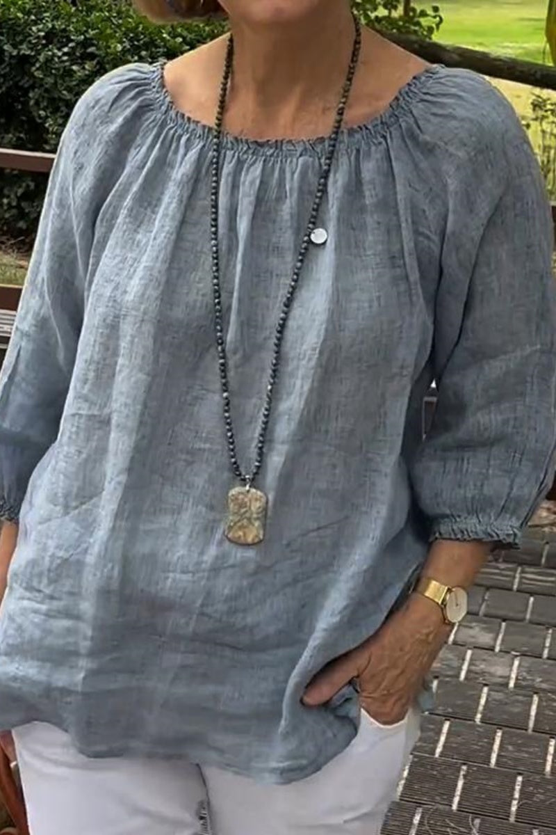 Casual Solid Color Basic O Neck Tops(9 Colors) - Fashionpara