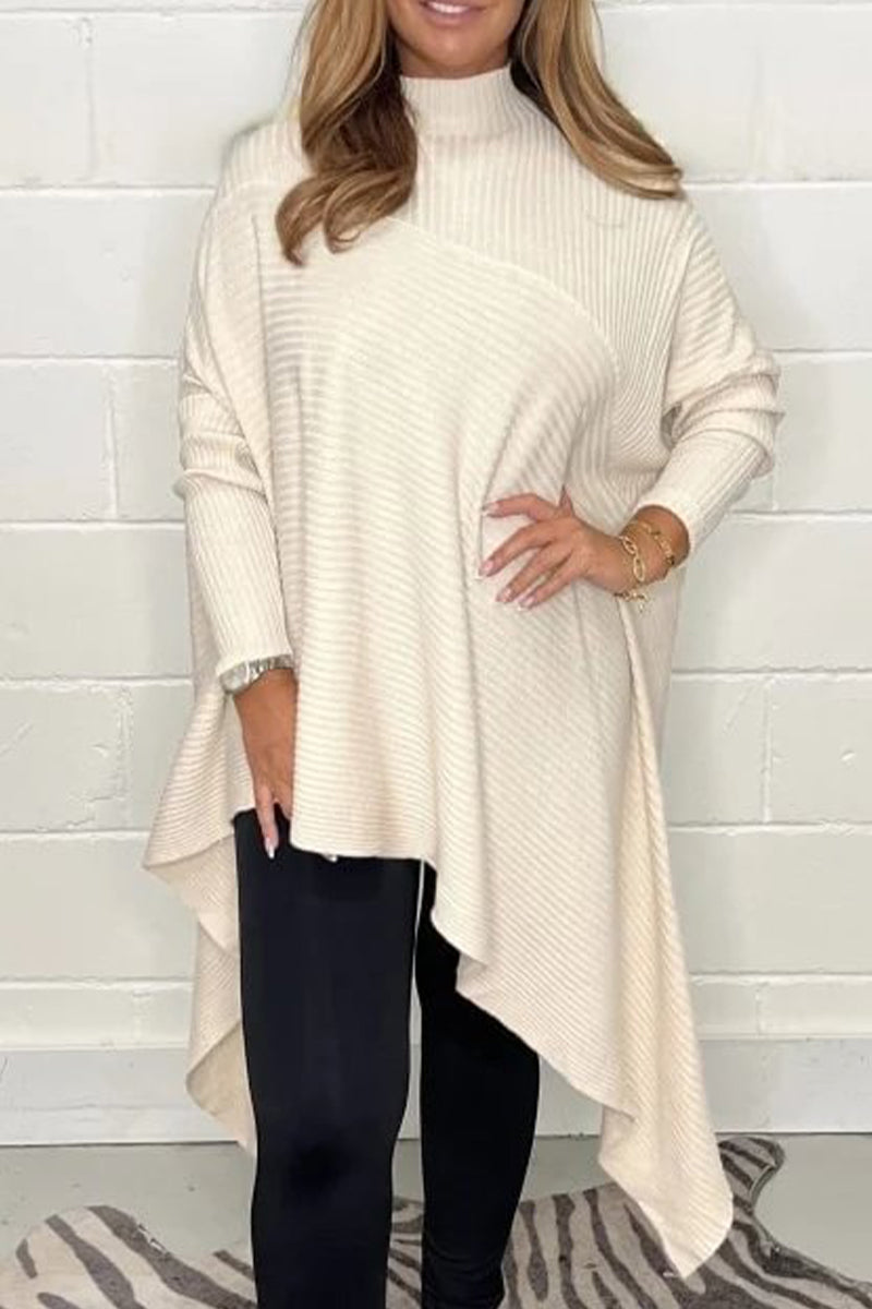 Bohonini Irregular Turtleneck Sweater for Effortless Style