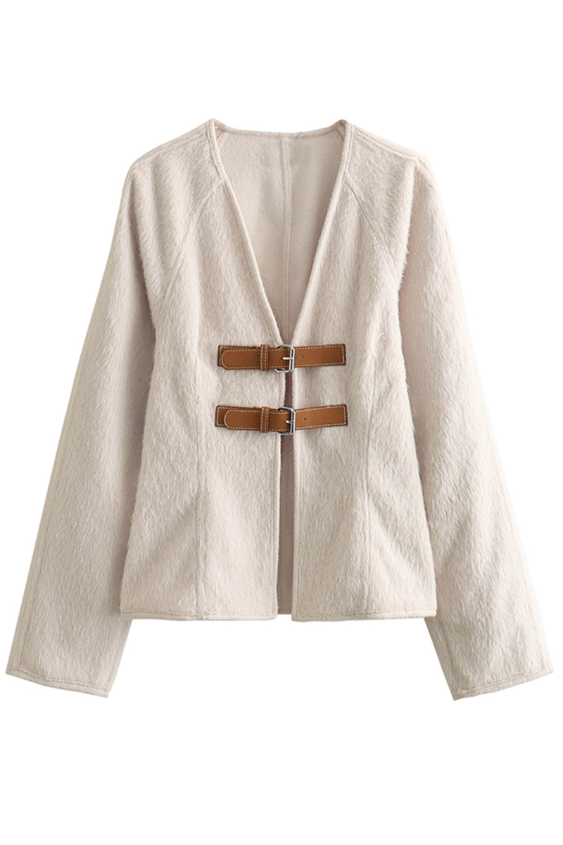 Sophisticated V Neck Patchwork Blazer for Effortless Style