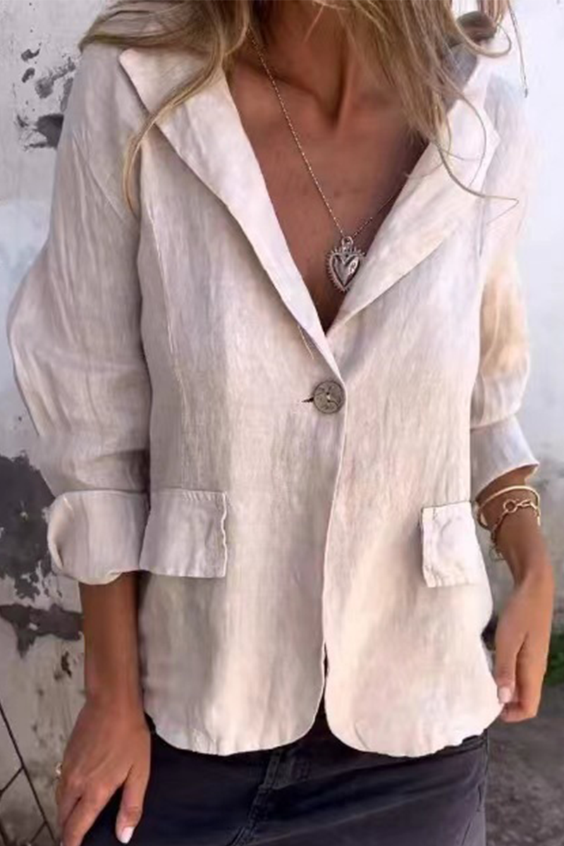 Bohonini Casual Solid Color Turn-back Collar Suit Jacket