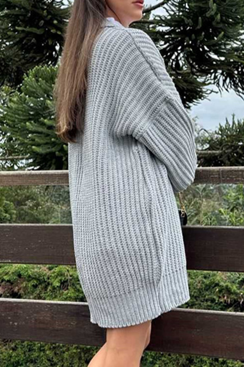 Bohonini Casual Solid Color Weave Cardigan for Everyday Wear