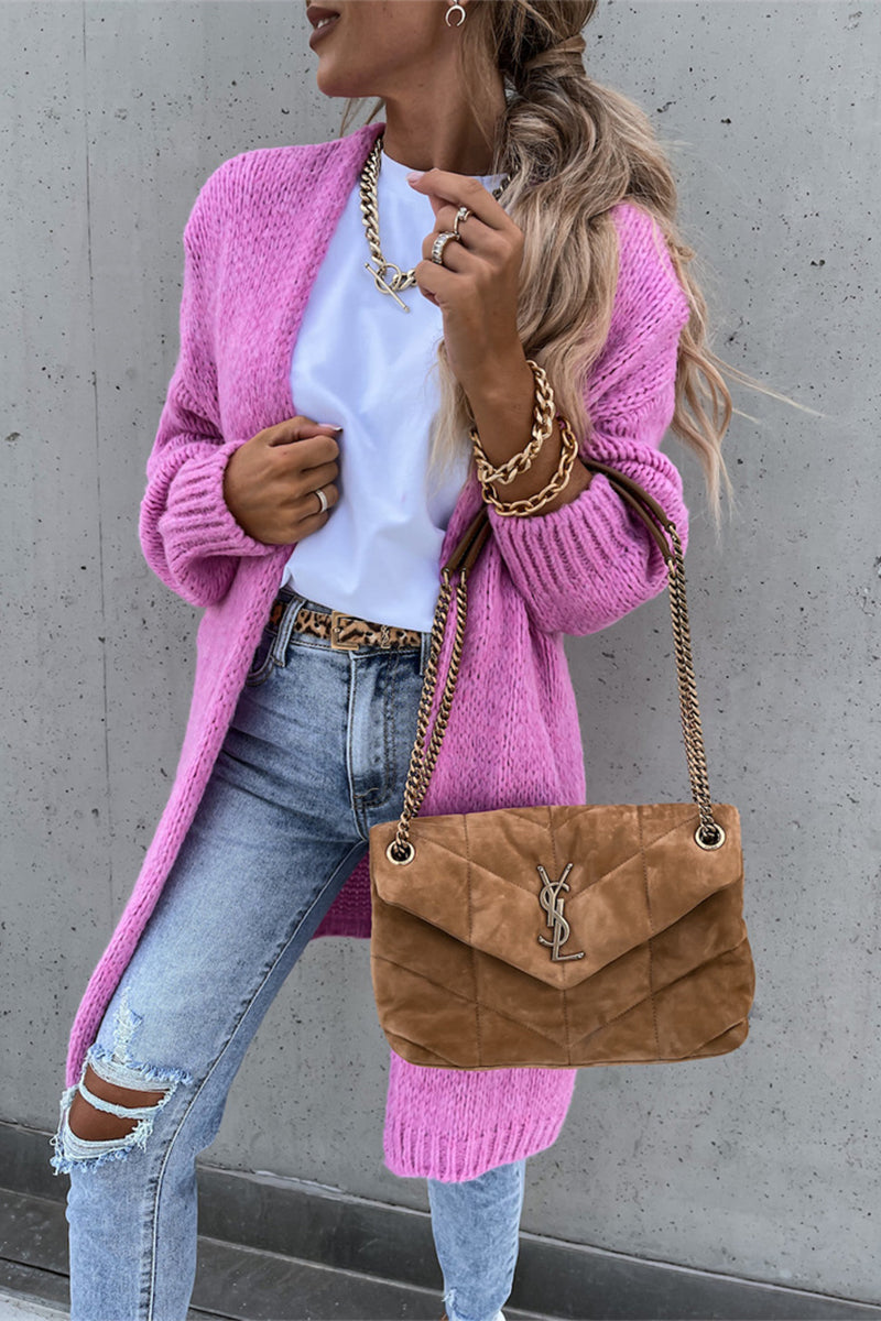 Flornana Casual Weave Cardigan - Stylish Comfort in 3 Colors