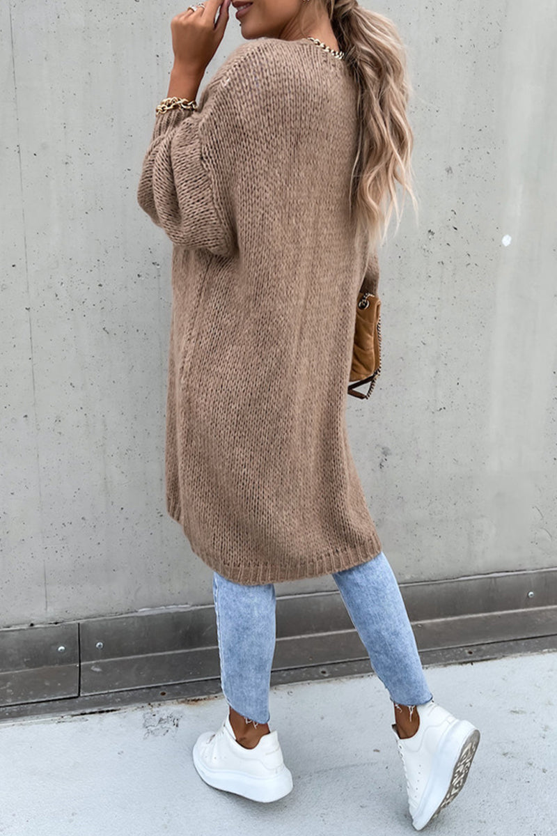 Flornana Casual Weave Cardigan - Stylish Comfort in 3 Colors