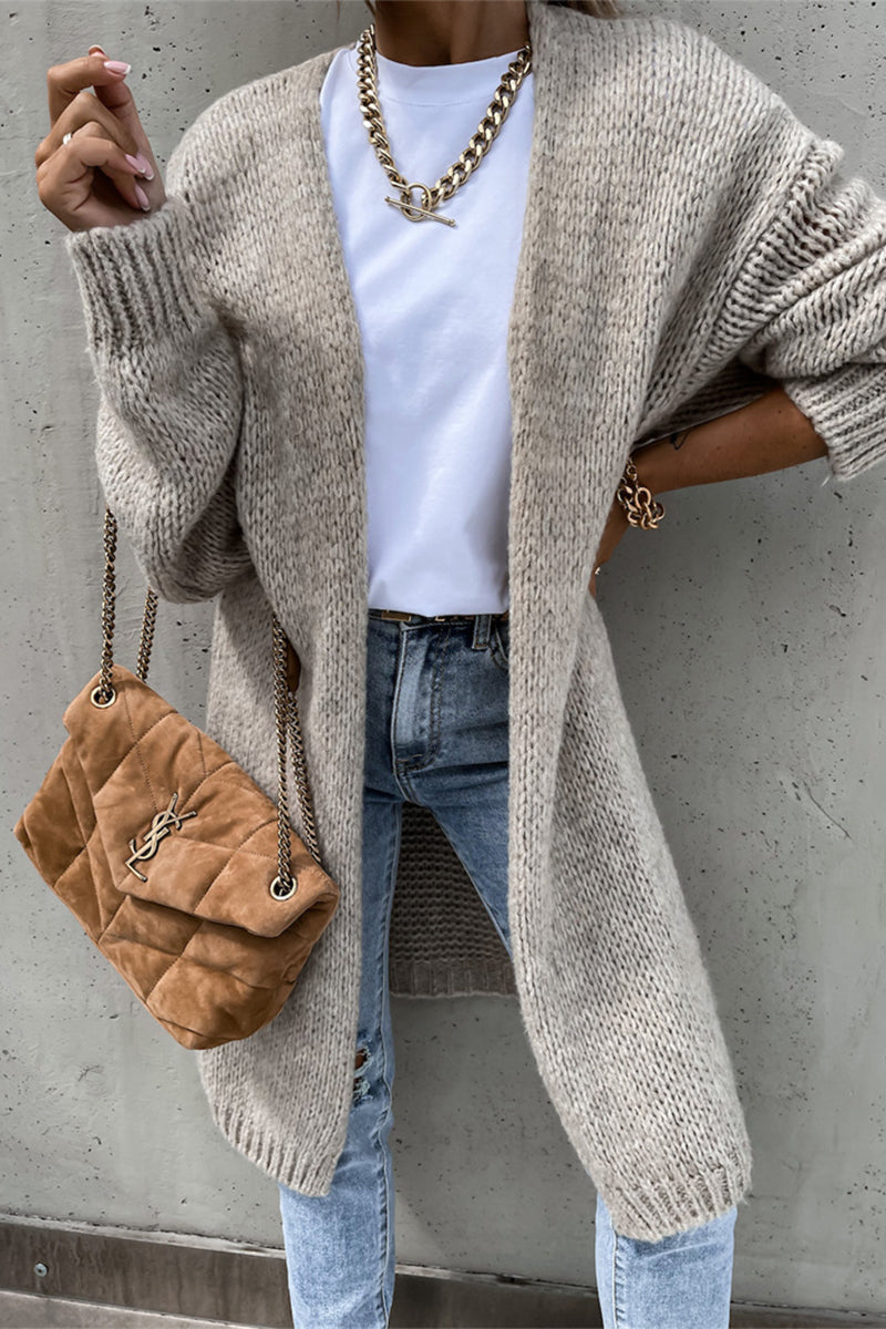 Flornana Casual Weave Cardigan - Stylish Comfort in 3 Colors