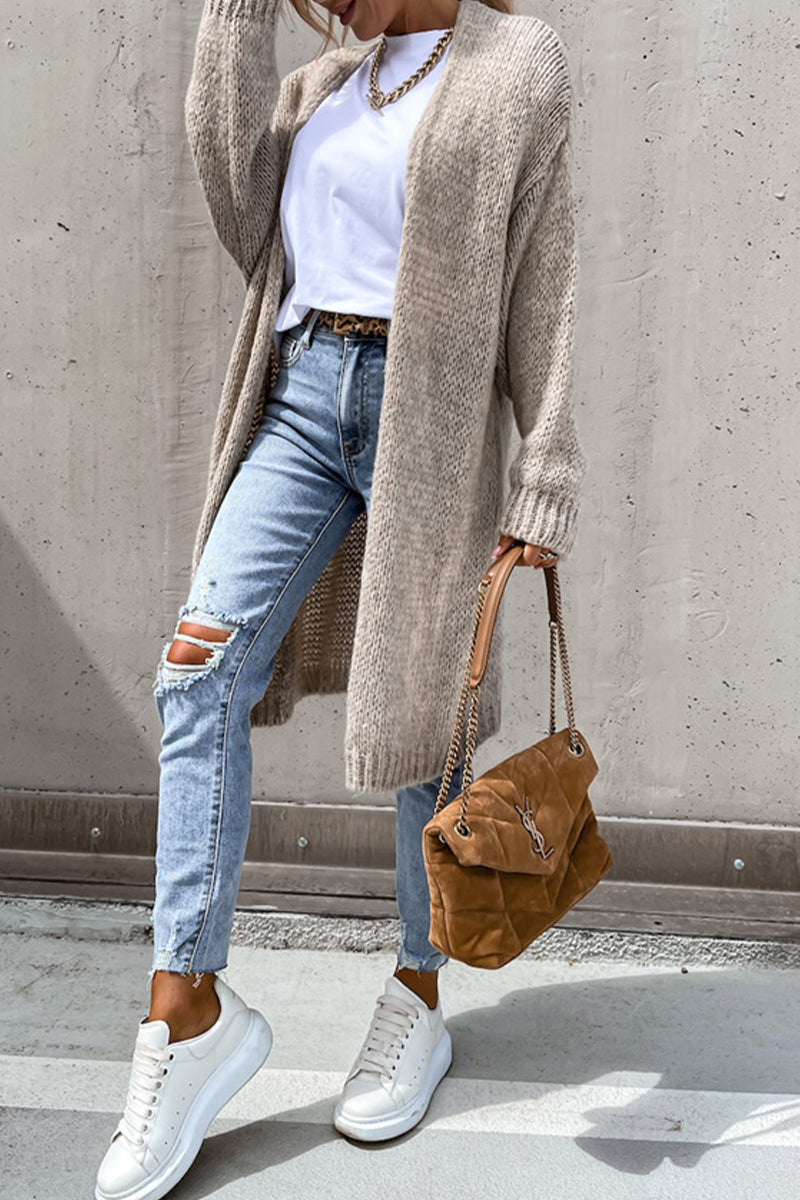Flornana Casual Weave Cardigan - Stylish Comfort in 3 Colors