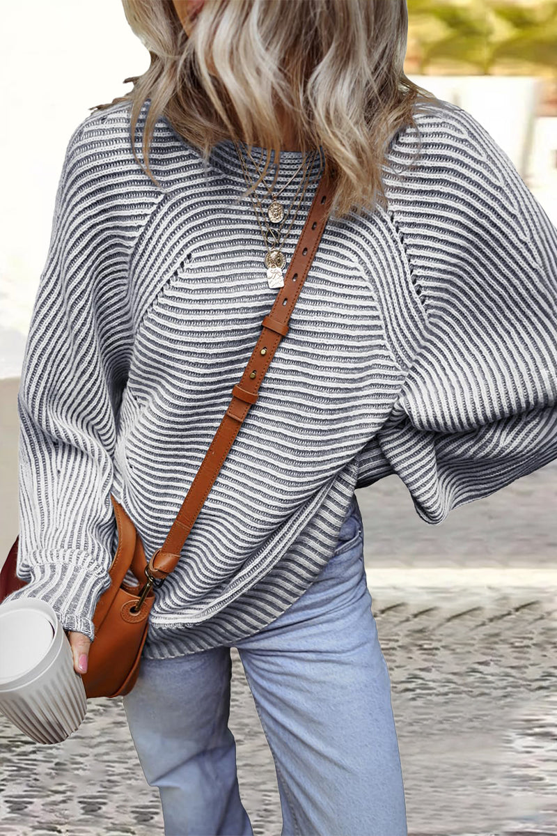 Bohonini Casual Stripe Texture Sweater for Everyday Style