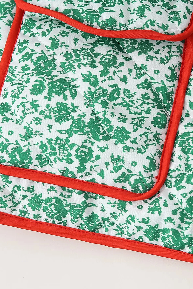 Bohonini Casual Floral Contrast O Neck Blazer Jacket Outerwear