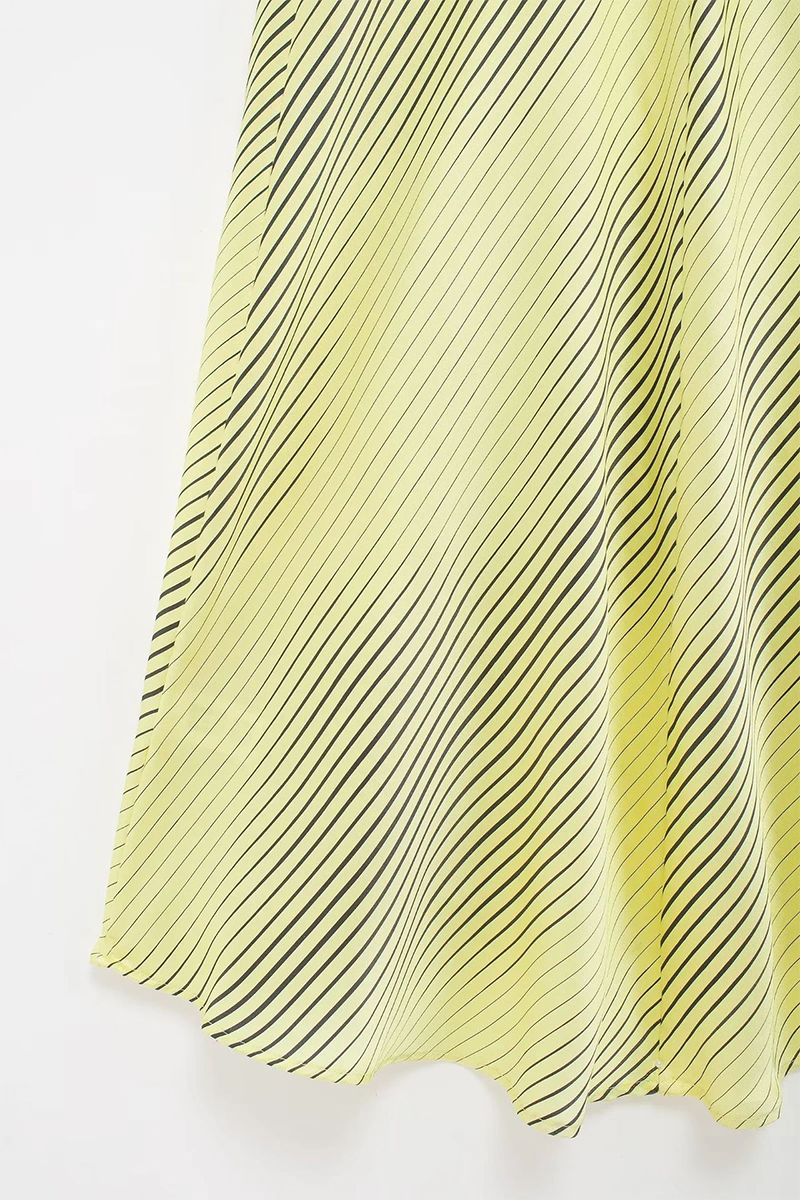 Sexy Striped Print Lace Up Backless Halter One Step Skirt Dresses - Fashionpara