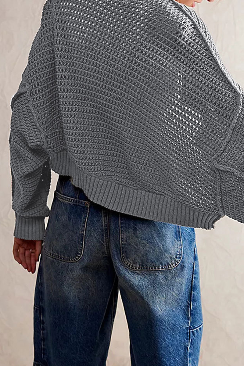 Bohonini Casual Solid Color Woven Cardigan for Everyday Wear