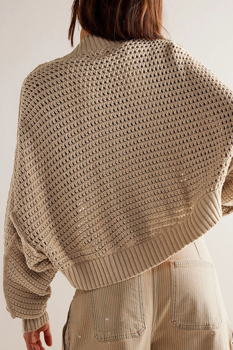 Bohonini Casual Solid Color Woven Cardigan for Everyday Wear