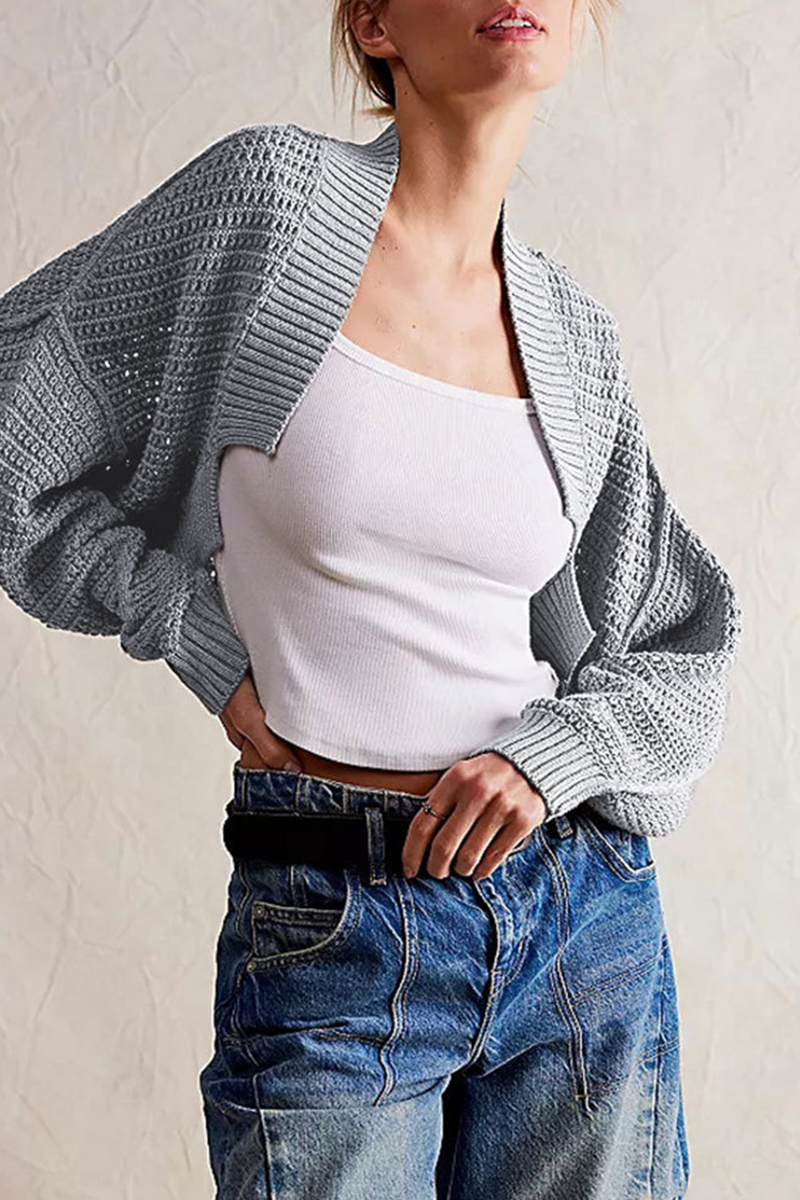 Bohonini Casual Solid Color Woven Cardigan for Everyday Wear