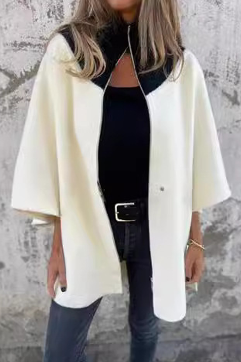 Stylish Patchwork Zipper Jacket with Mandarin Collar in 9 Colors