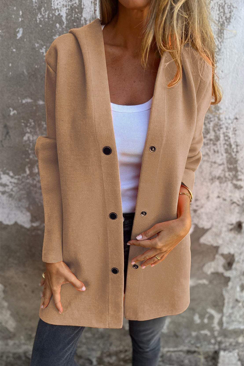 Bohonini Casual Solid Color Blazer with Pocket Buttons