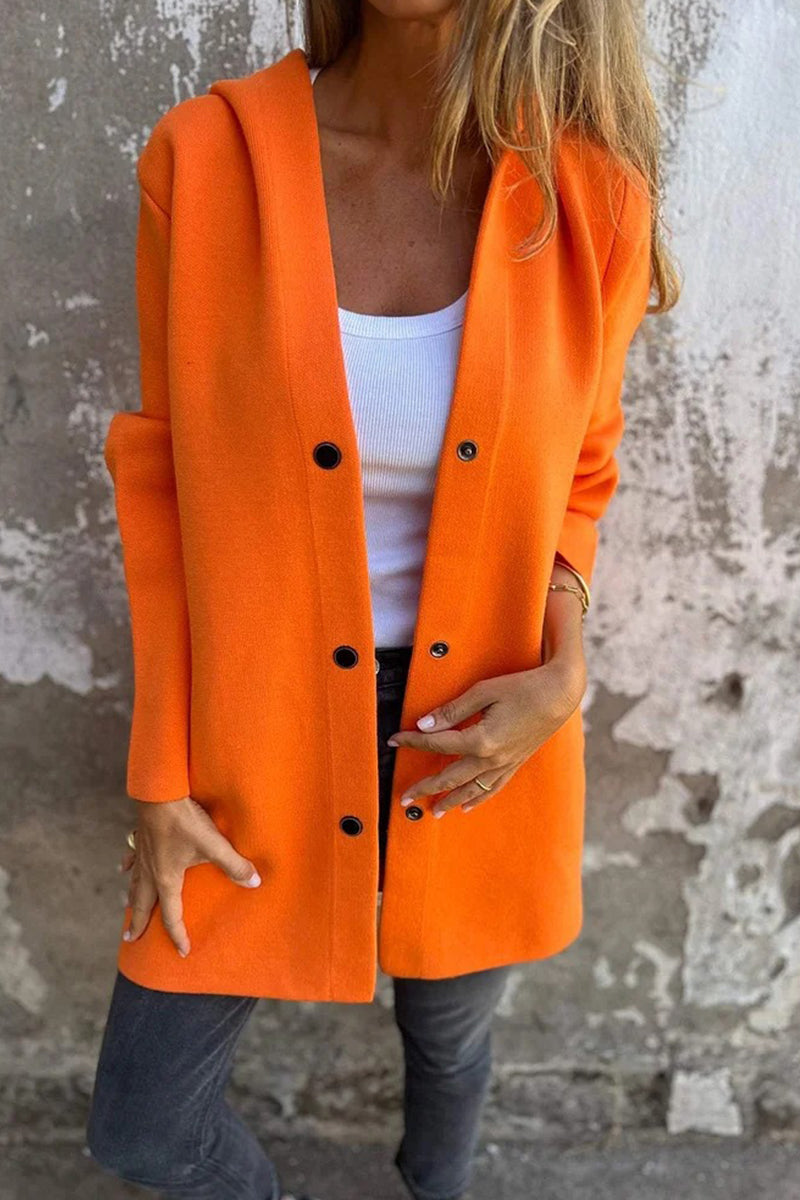 Bohonini Casual Solid Color Blazer with Pocket Buttons