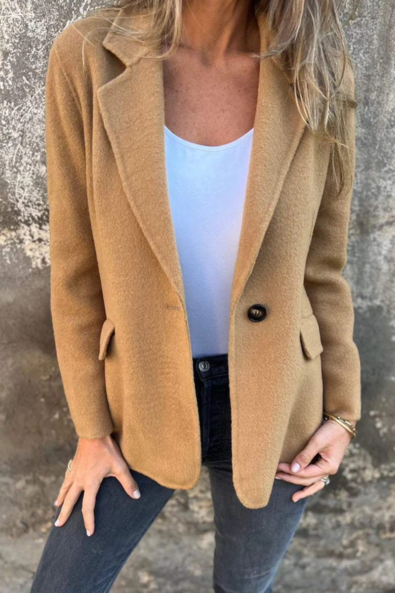 Chic Bohonini Turn-Back Collar Casual Outerwear Jacket