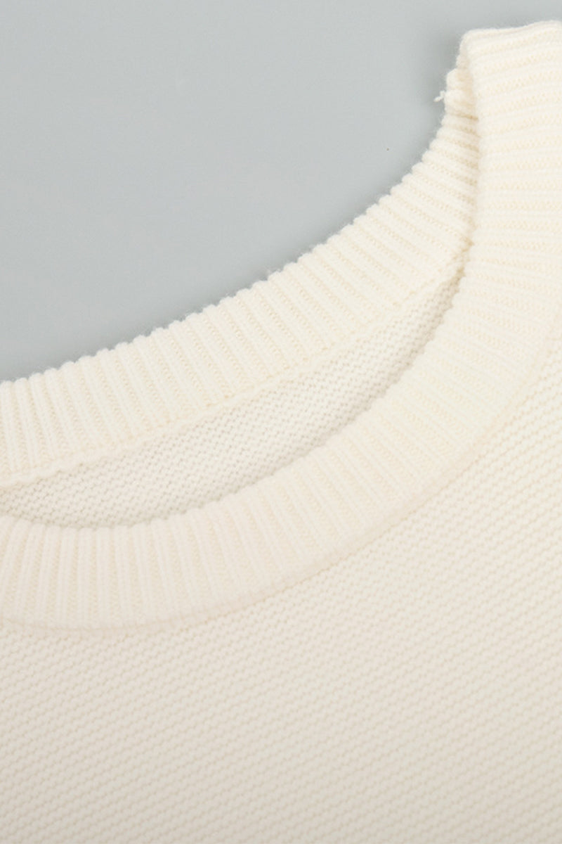 Bohonini Casual Solid Weave O Neck Sweater for Everyday Wear