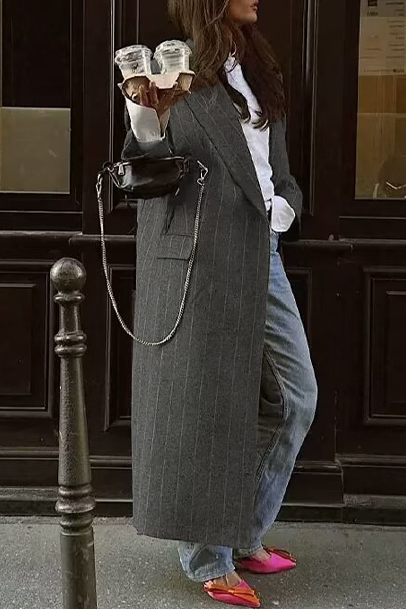 Bohonini Casual Stripe Pocket Patchwork Outerwear Jacket