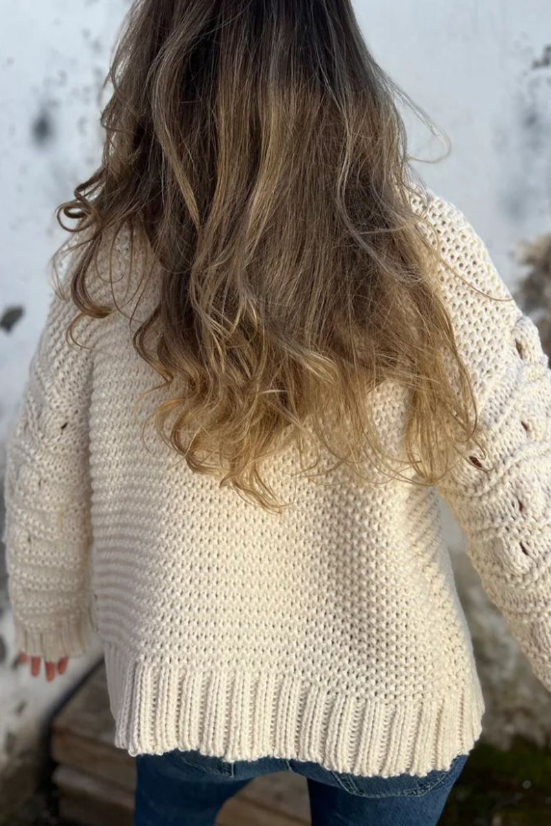 Versatile V Neck Knitted Jacket in Solid Colors for All Occasions