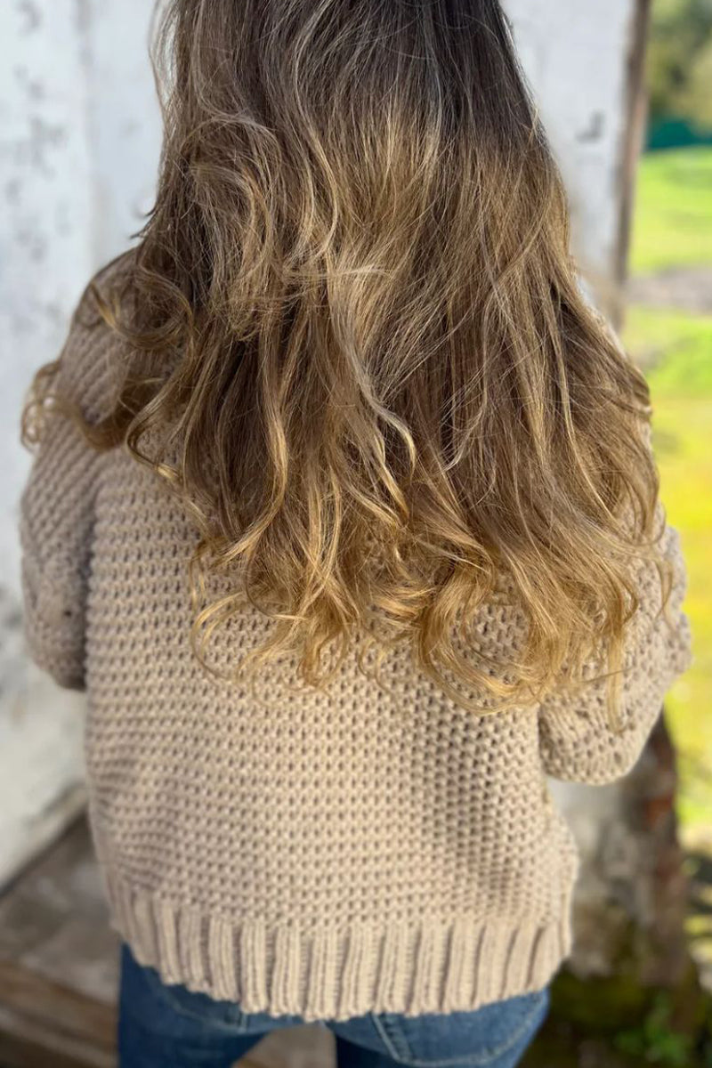 Versatile V Neck Knitted Jacket in Solid Colors for All Occasions