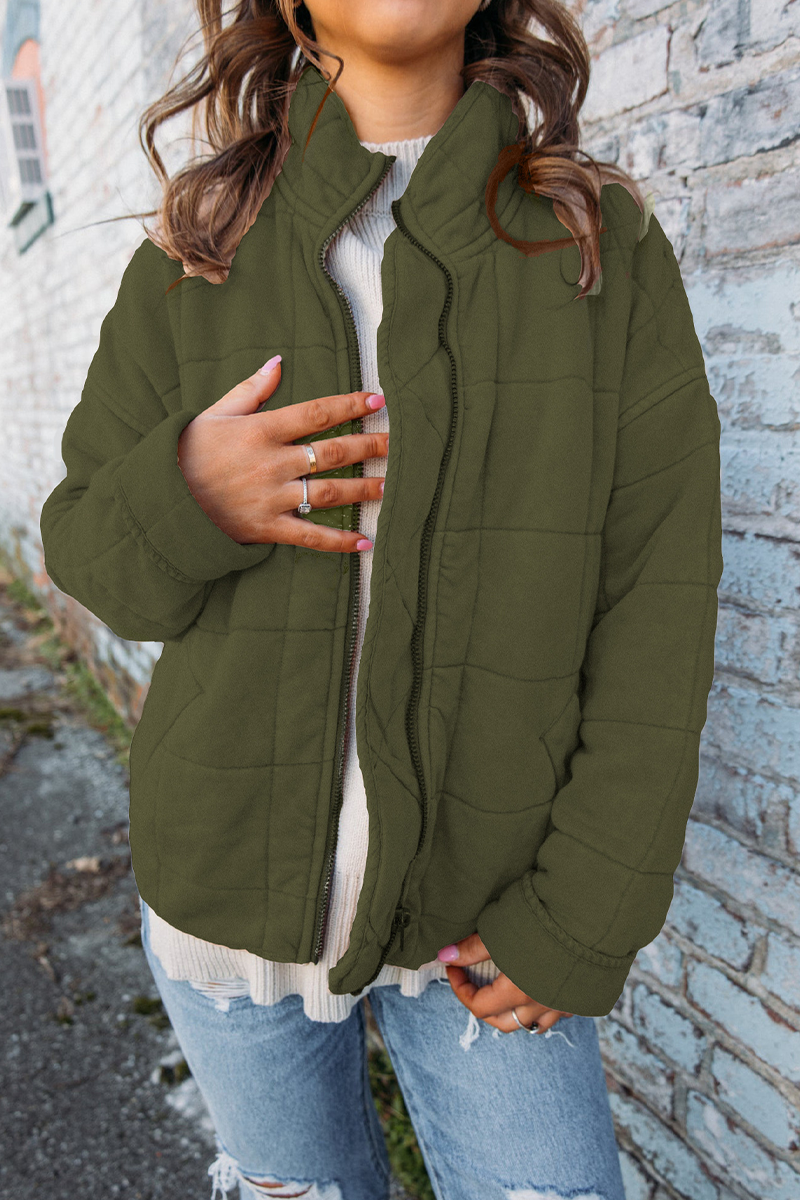 Casual Patchwork Zipper Jacket with Mandarin Collar - 8 Colors