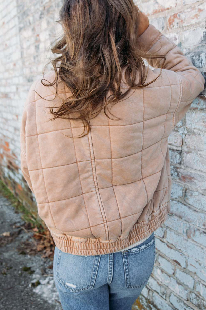 Casual Patchwork Zipper Jacket with Mandarin Collar - 8 Colors