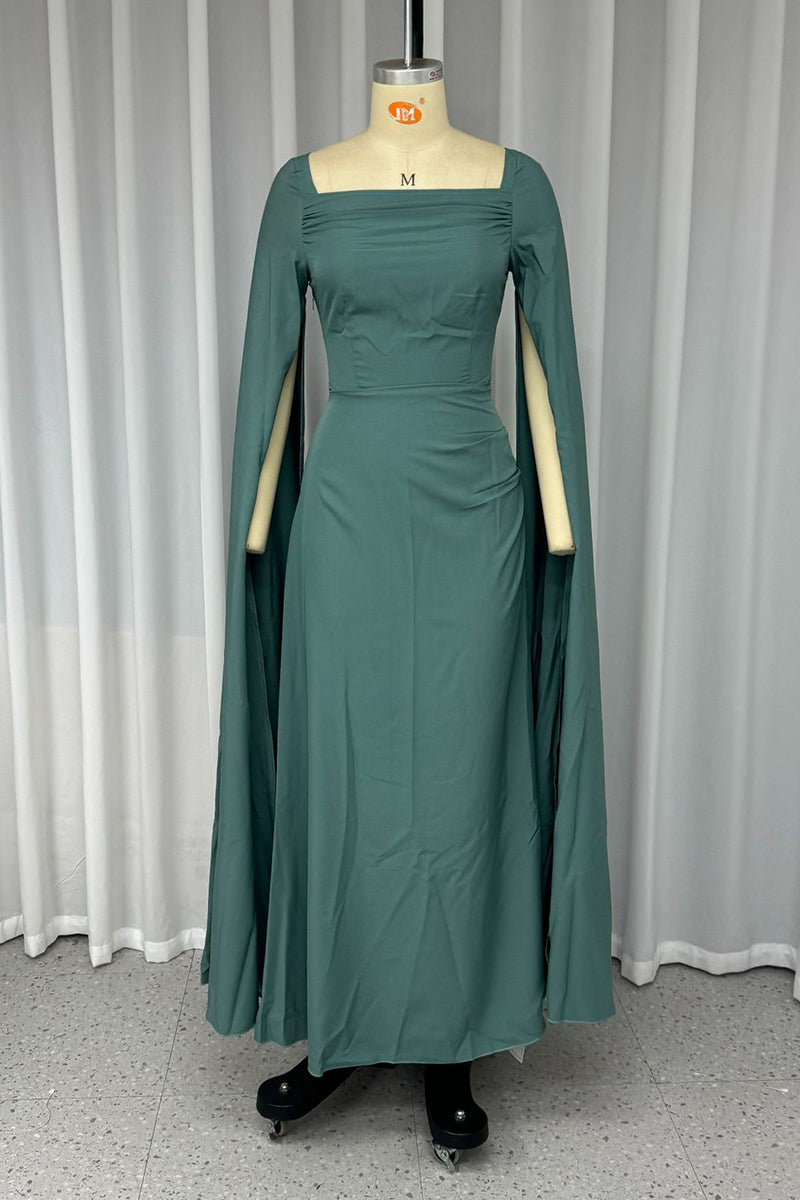 Sexy Slit Square Neck Evening Dresses - Fashionpara