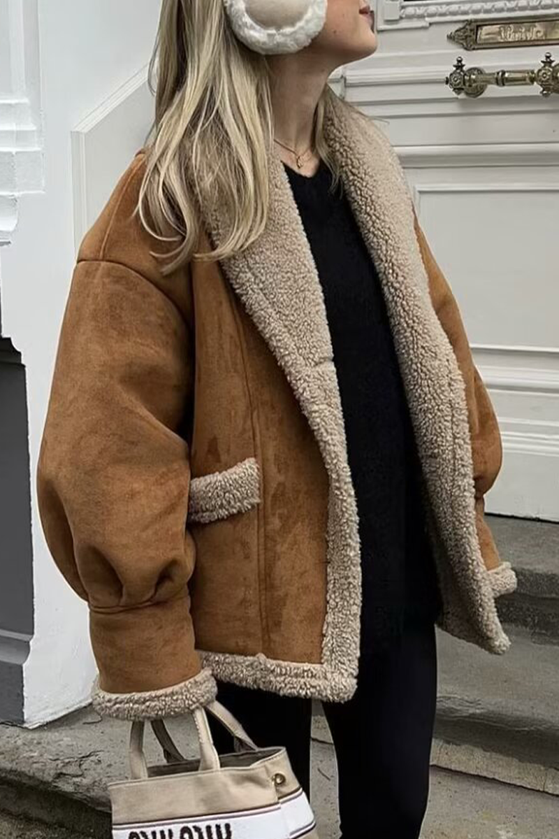 Stylish Casual Blazer with Pocket and Turndown Collar