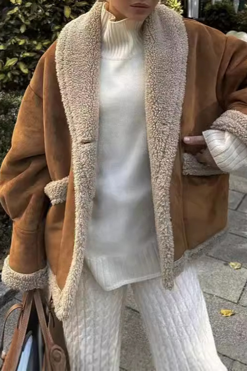 Stylish Casual Blazer with Pocket and Turndown Collar