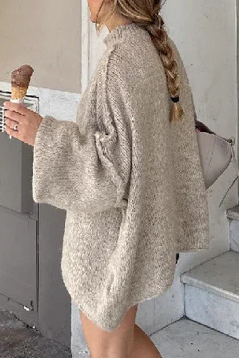 Bohonini Casual Patchwork Weave Half Turtleneck Sweater