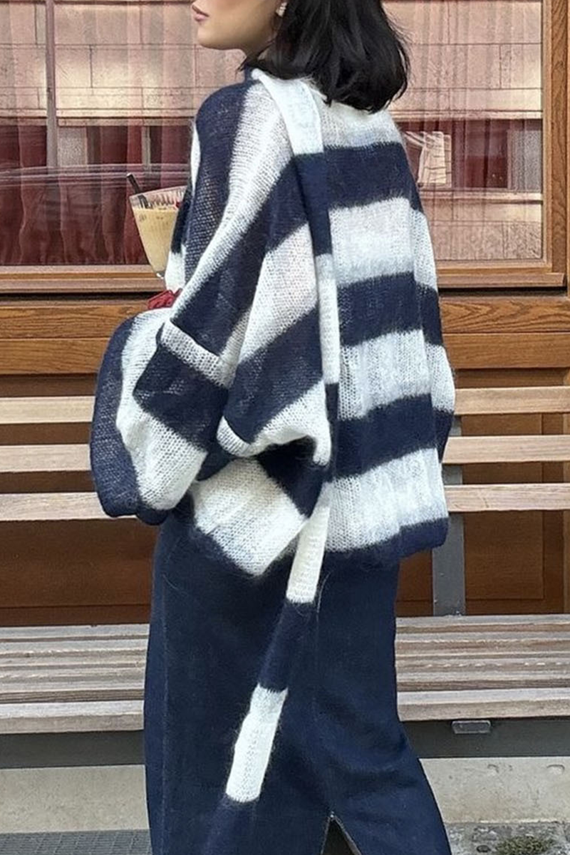 Bohonini Casual Stripe V-Neck Cardigans in 4 Stylish Colors