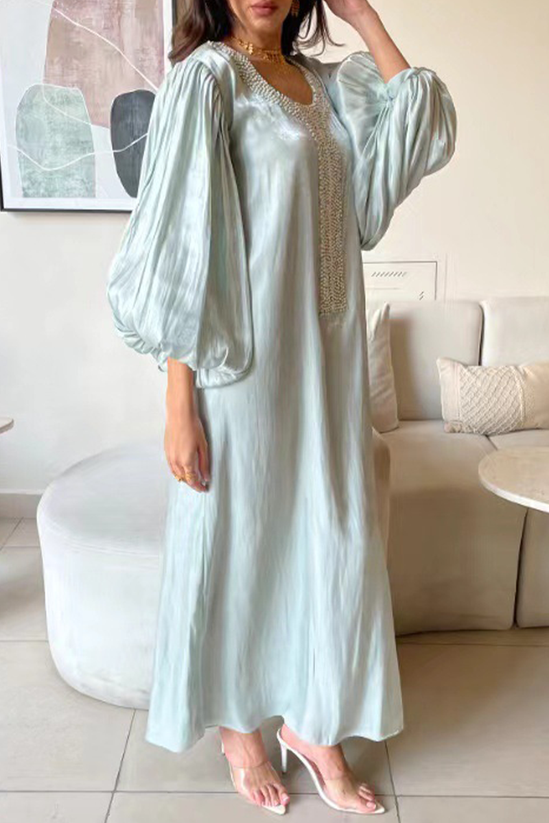 Casual Street Sequined V Neck Princess Dresses - Fashionpara