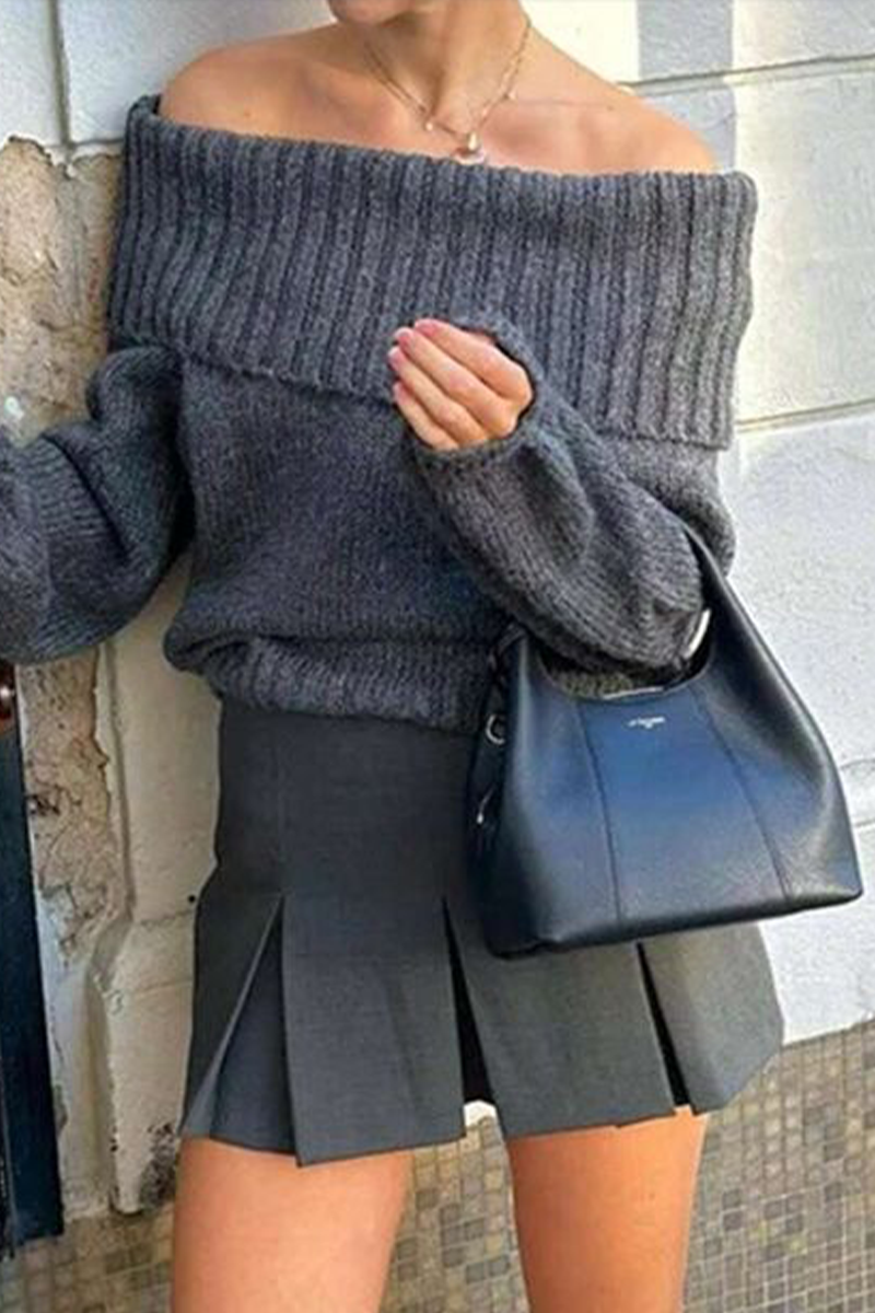 Flornana Off Shoulder Weave Sweater for Effortless Style