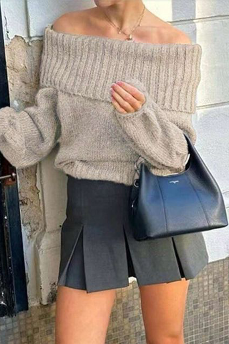 Flornana Off Shoulder Weave Sweater for Effortless Style