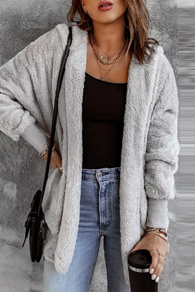 Fluffy Cardigan Outerwear for Casual Daily Comfort - 5 Colors