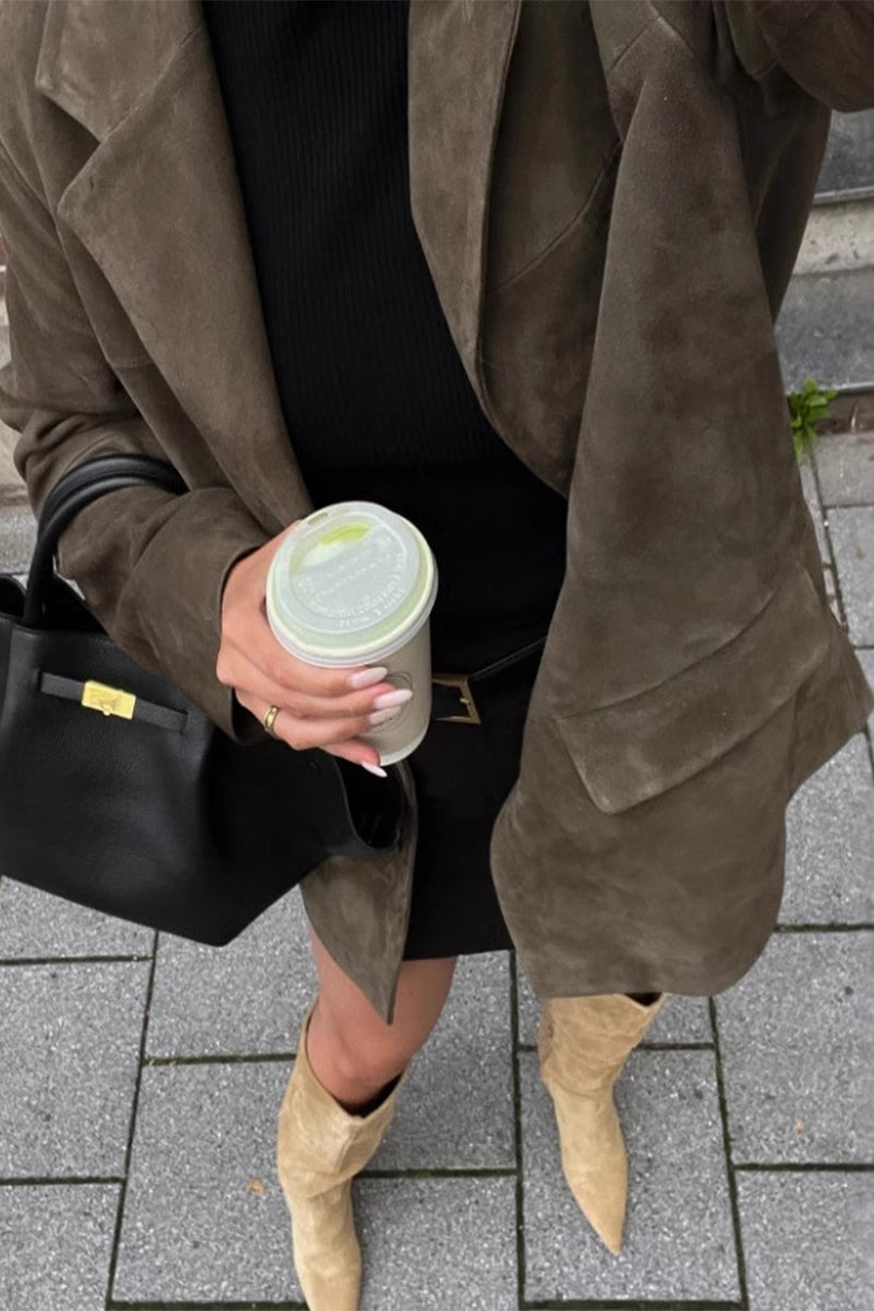 Bohonini Casual Button-Up Turndown Collar Outerwear Jacket