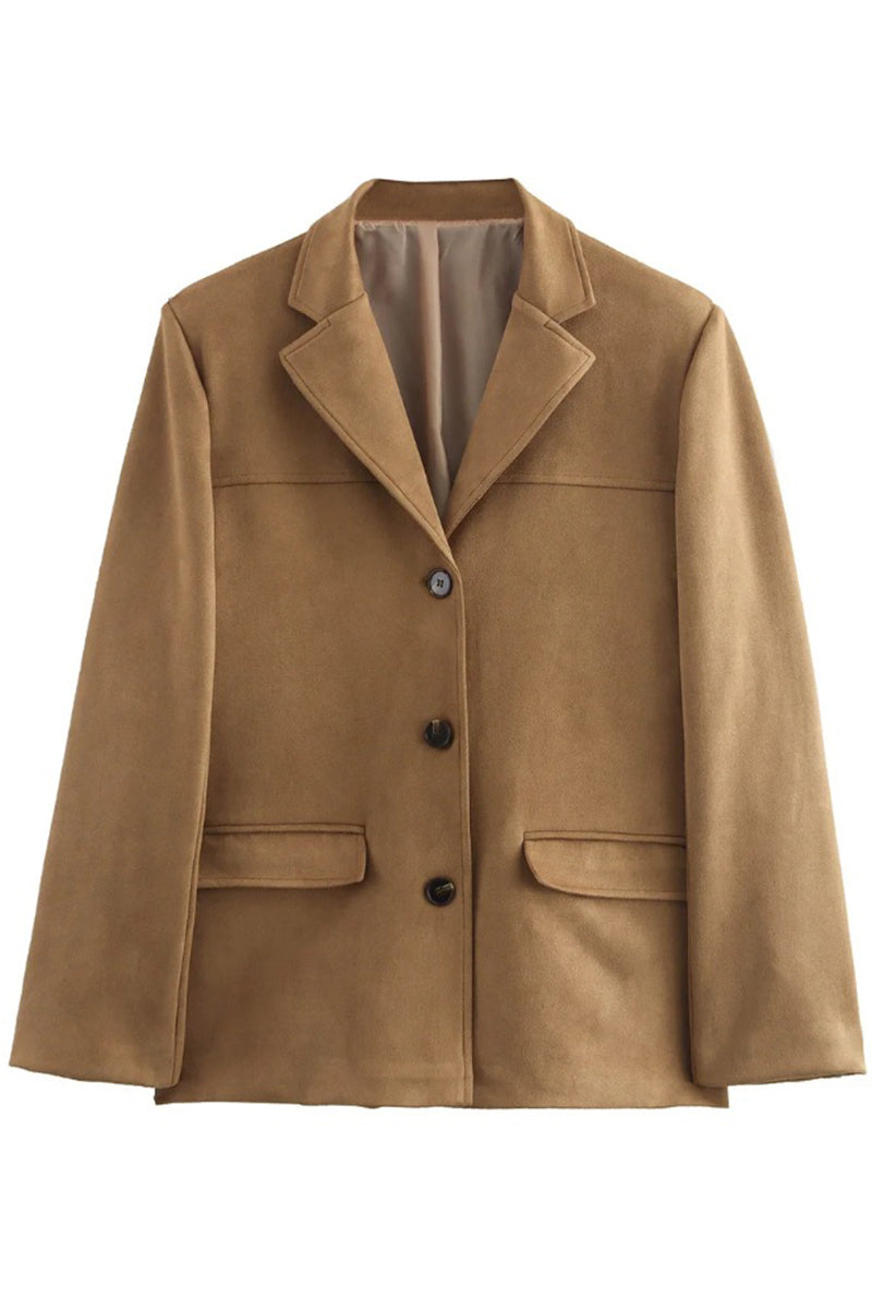 Bohonini Casual Button-Up Turndown Collar Outerwear Jacket