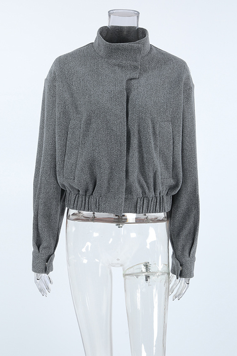 Bohonini Casual Mandarin Collar Blazer with Pocket Buttons