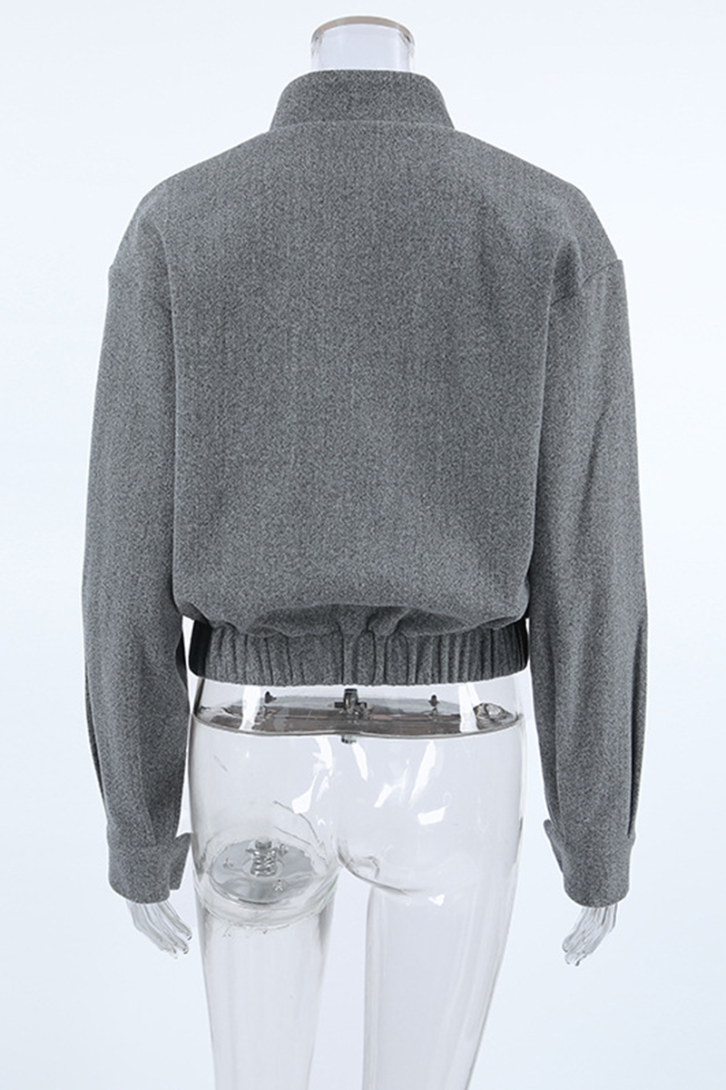 Bohonini Casual Mandarin Collar Blazer with Pocket Buttons