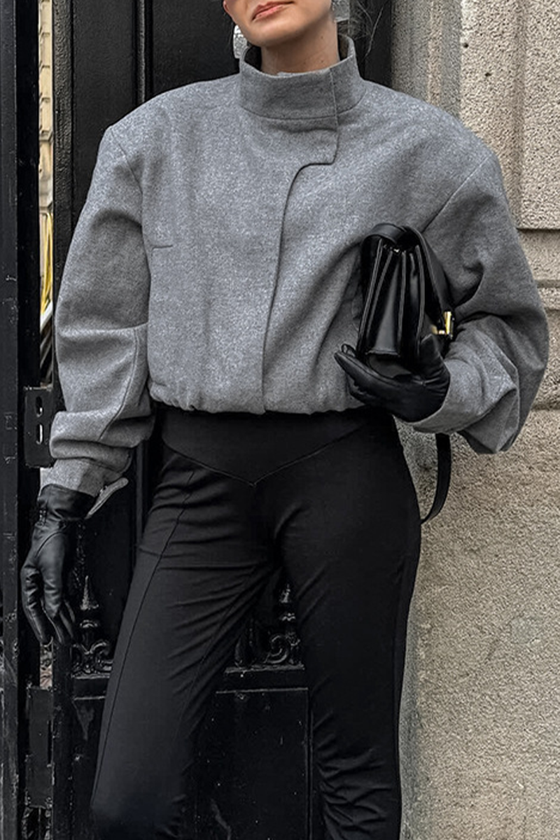 Bohonini Casual Mandarin Collar Blazer with Pocket Buttons