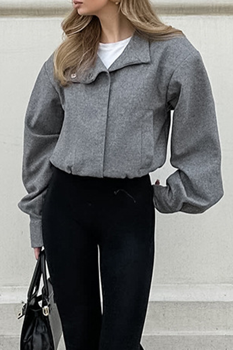 Bohonini Casual Mandarin Collar Blazer with Pocket Buttons