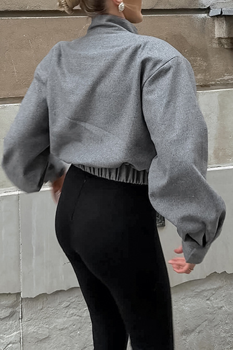 Bohonini Casual Mandarin Collar Blazer with Pocket Buttons