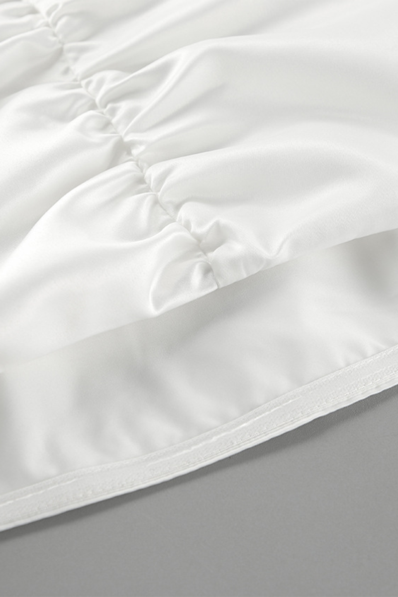 Sexy Ruffle Ruched Strapless Strapless Dresses - Fashionpara