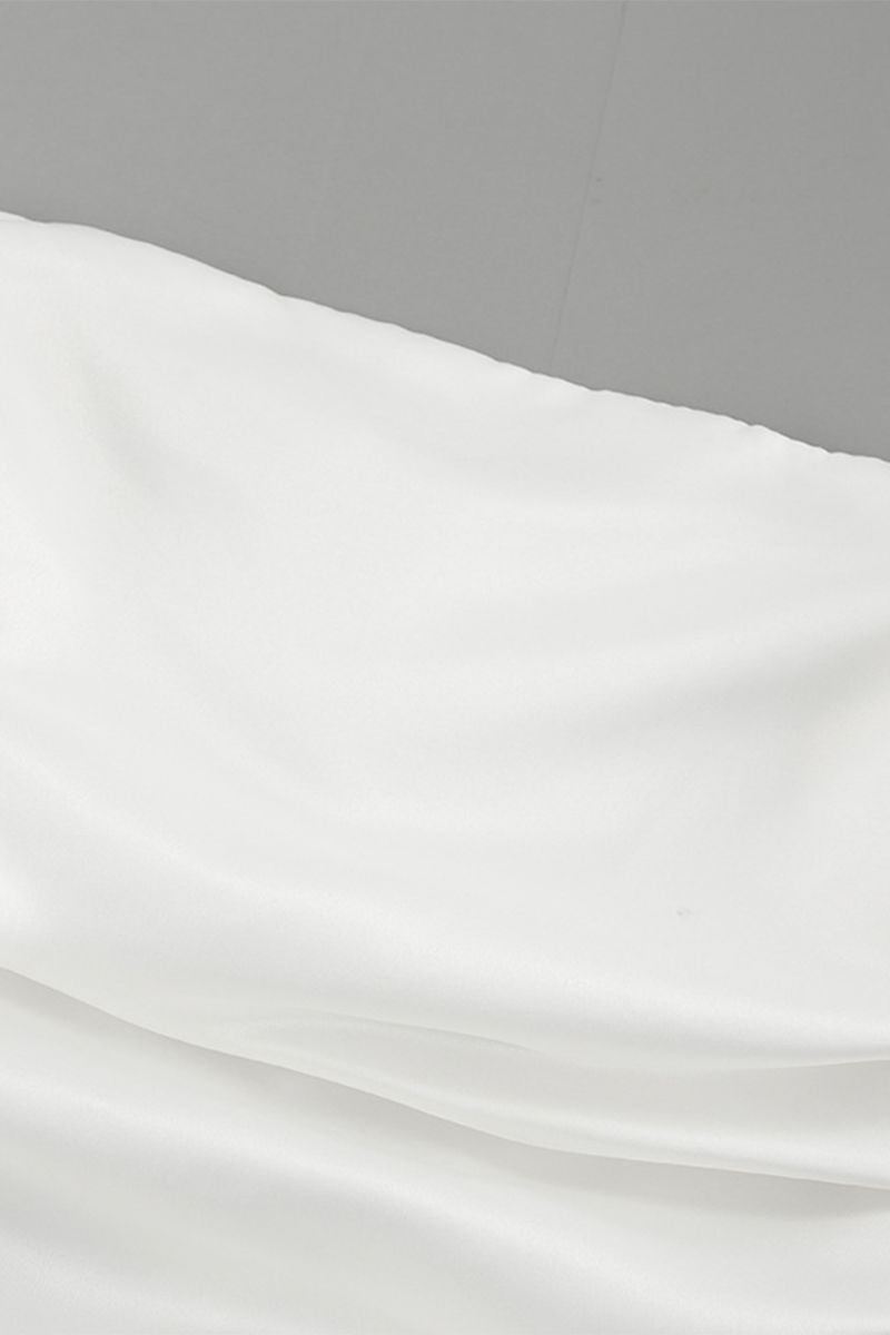 Sexy Ruffle Ruched Strapless Strapless Dresses - Fashionpara