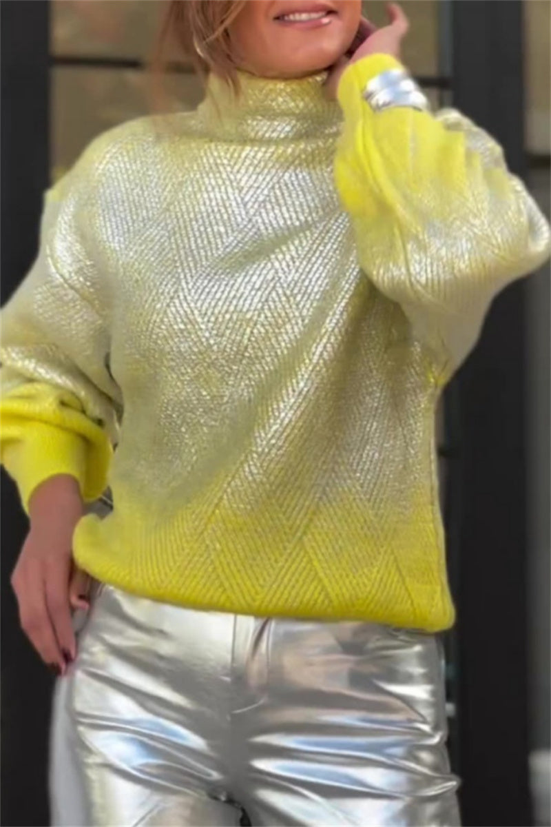 Flornana Casual Gradient Turtleneck Sweater for Every Occasion