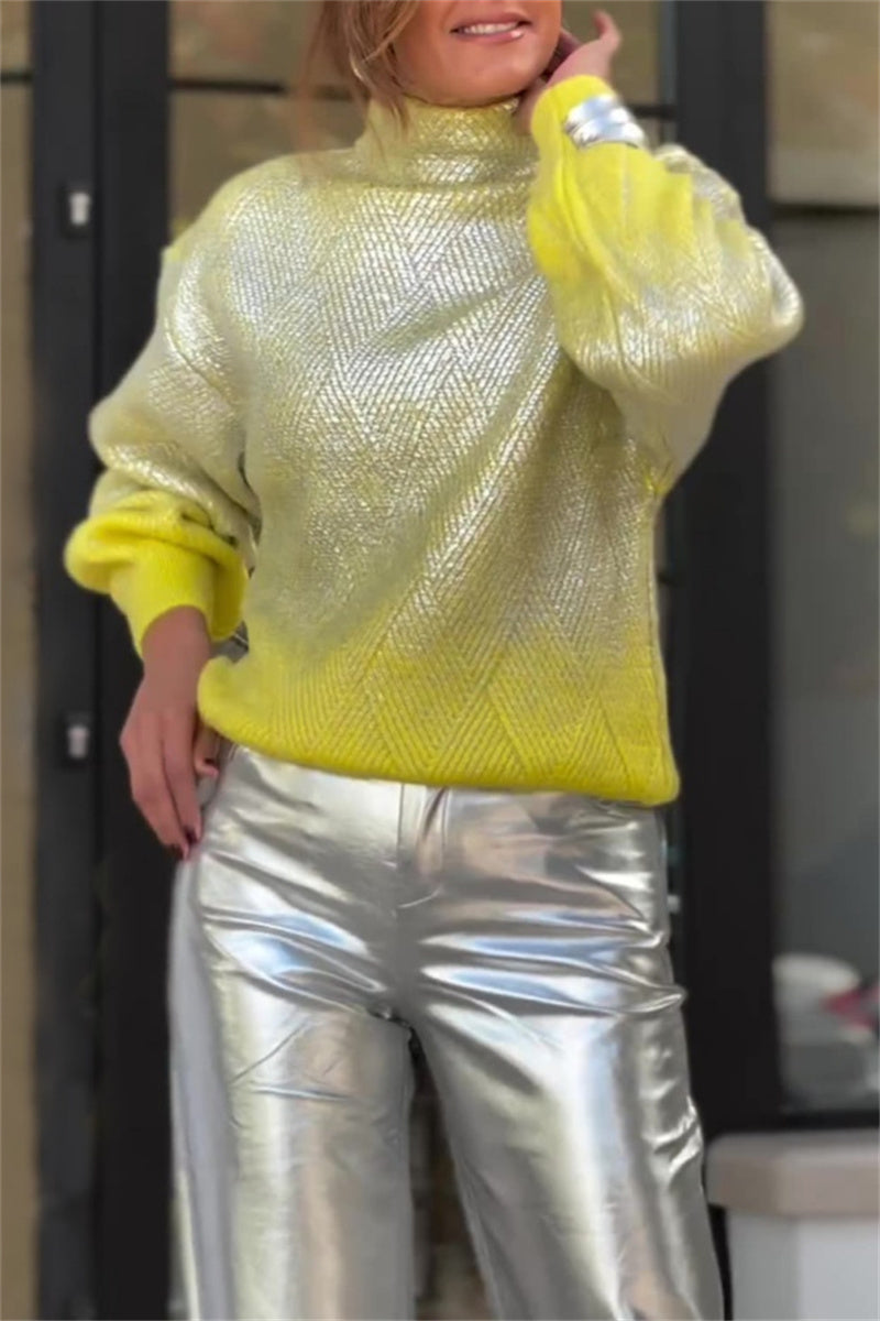 Flornana Casual Gradient Turtleneck Sweater for Every Occasion
