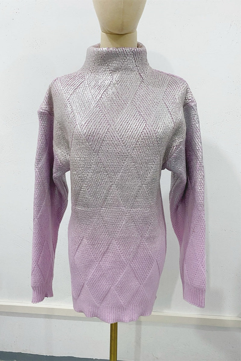 Flornana Casual Gradient Turtleneck Sweater for Every Occasion