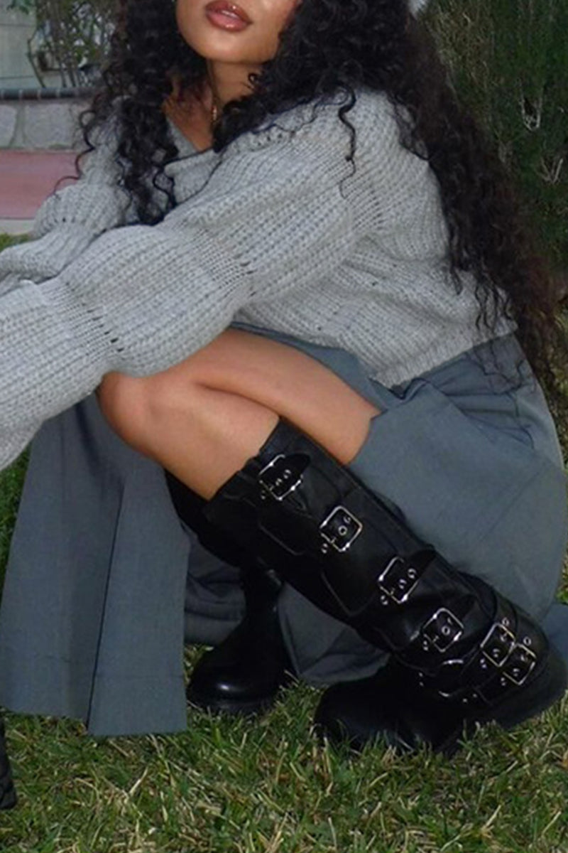 Bohonini Chic Off Shoulder Patchwork Sweater for Stylish Comfort