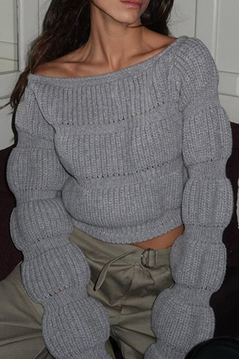 Bohonini Chic Off Shoulder Patchwork Sweater for Stylish Comfort